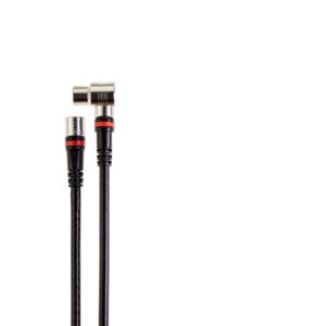 6-ft RLA++-series white right-angled F-male to F-male flylead